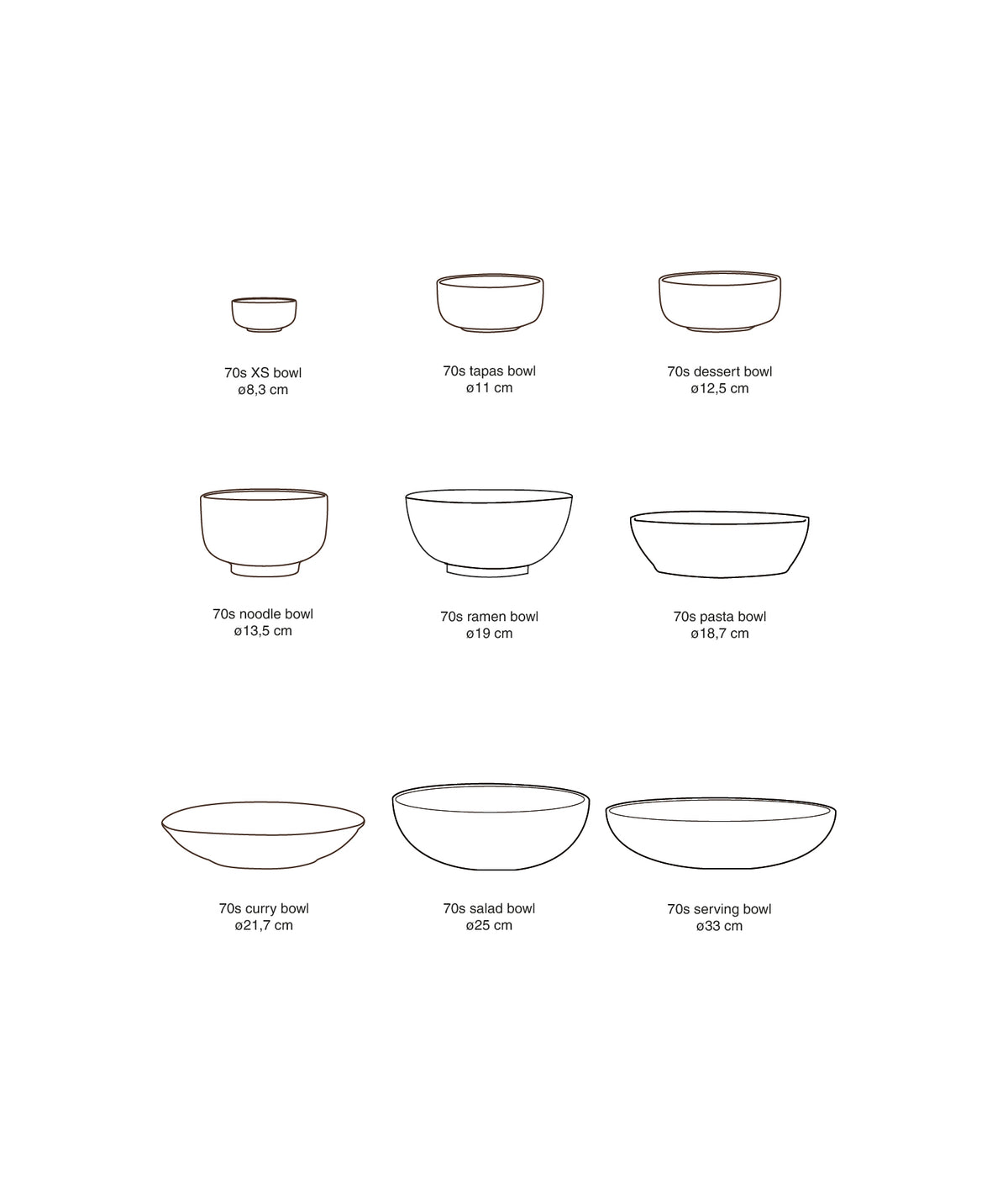 70s Ceramics – Tapas Bowls, Drift (set of 4) – HKLIVING – view 7