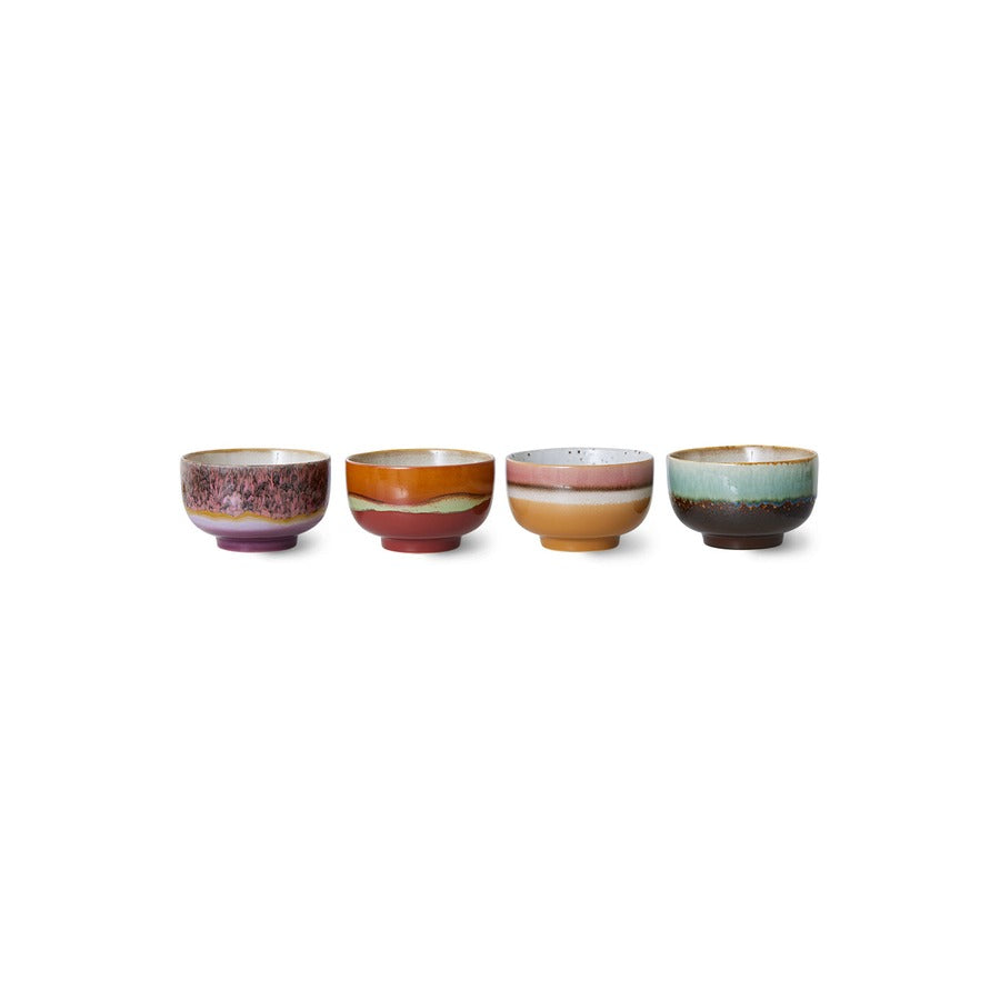 70s Ceramics – Noodle Bowls, Geyser (set of 4) – HKLIVING – view 3