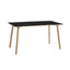 Untreated beech frame / Ink black laminate tabletop / Water-based lacquered edge