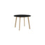 Untreated beech frame / Ink black laminate tabletop / Water-based lacquered edge
