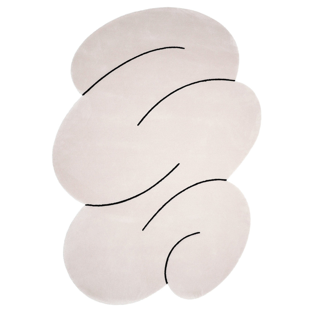 Cloud Gray Squiggle Rug – Okej