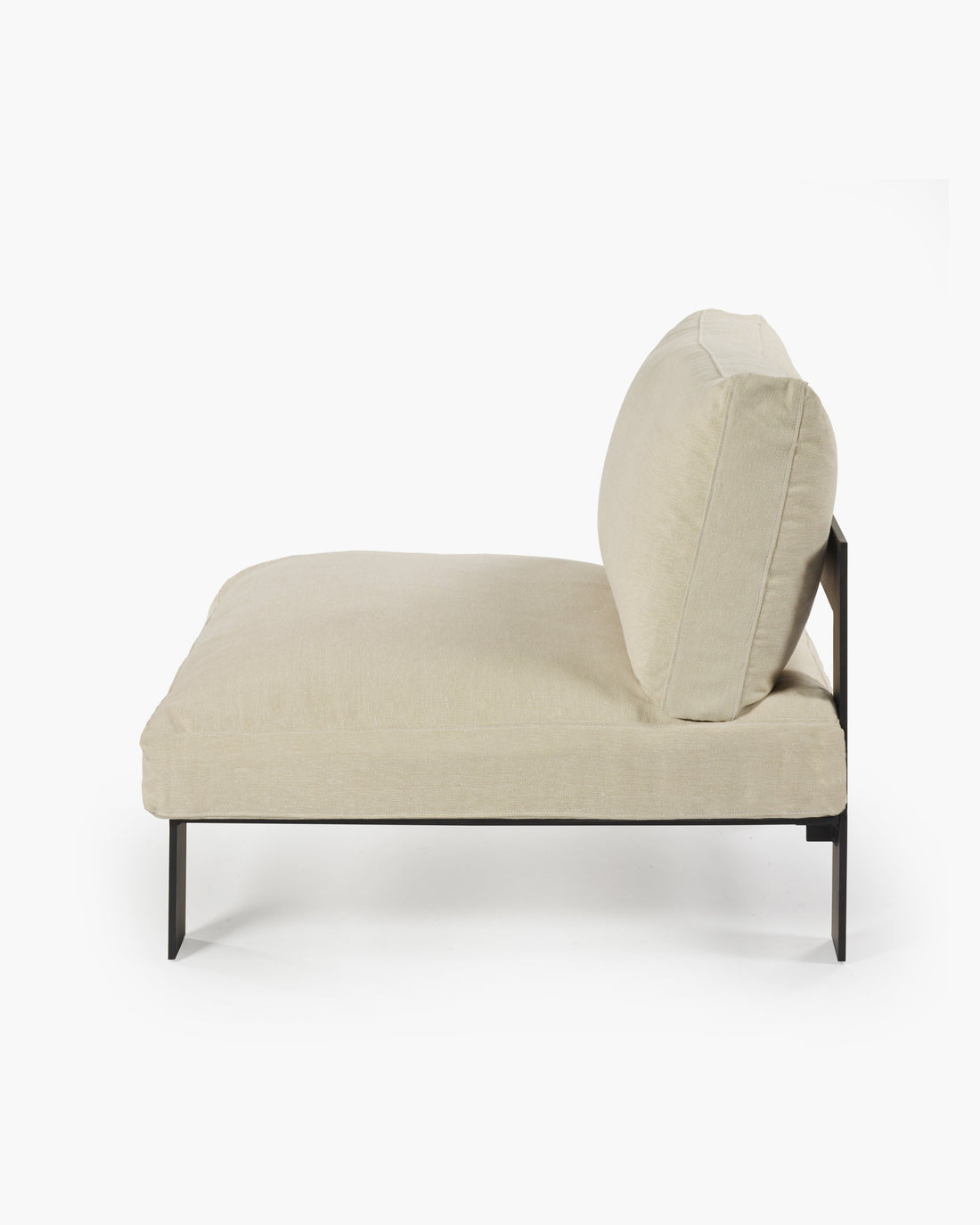 Bench One Seater incl. Cushion Outdoor Beige