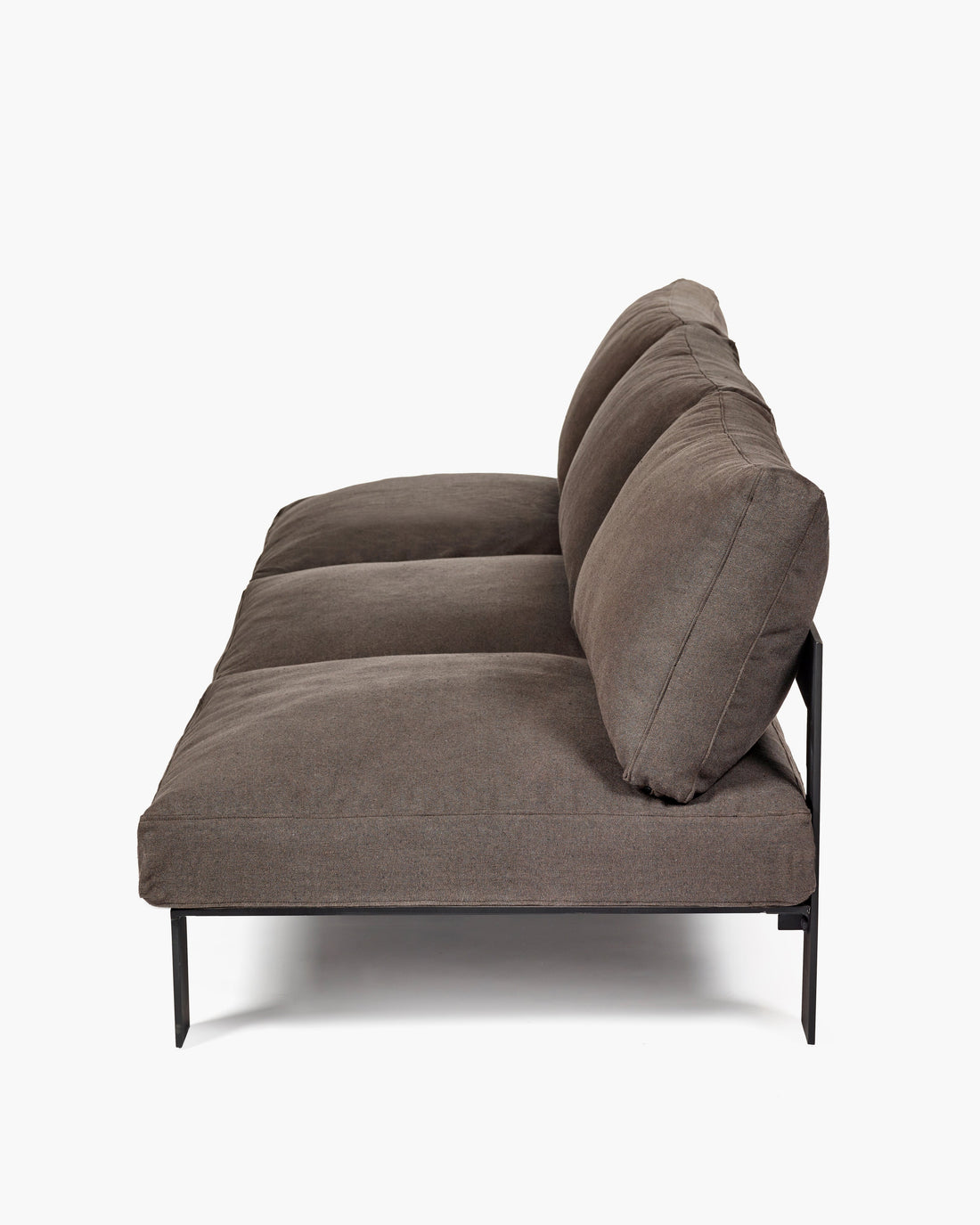 Bench Three Seater incl. Cushion Outdoor Umber