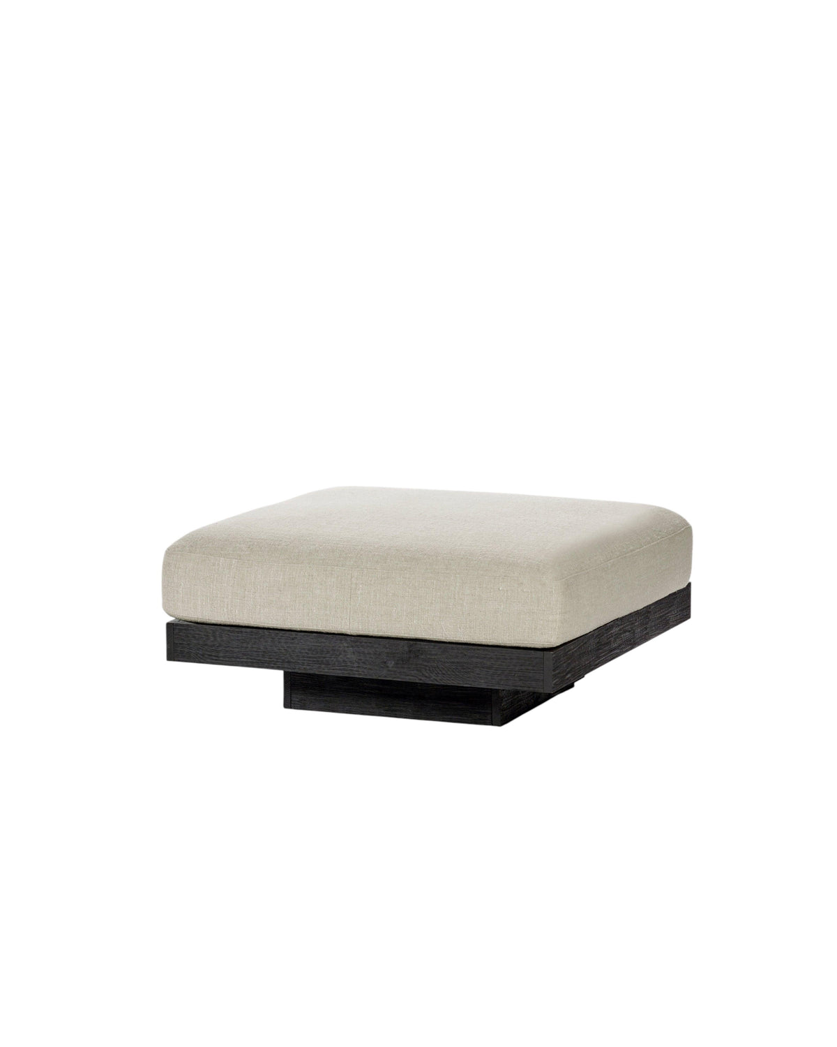 Ottoman incl. Cushion Indoor Bone – Black Rudolph – Serax