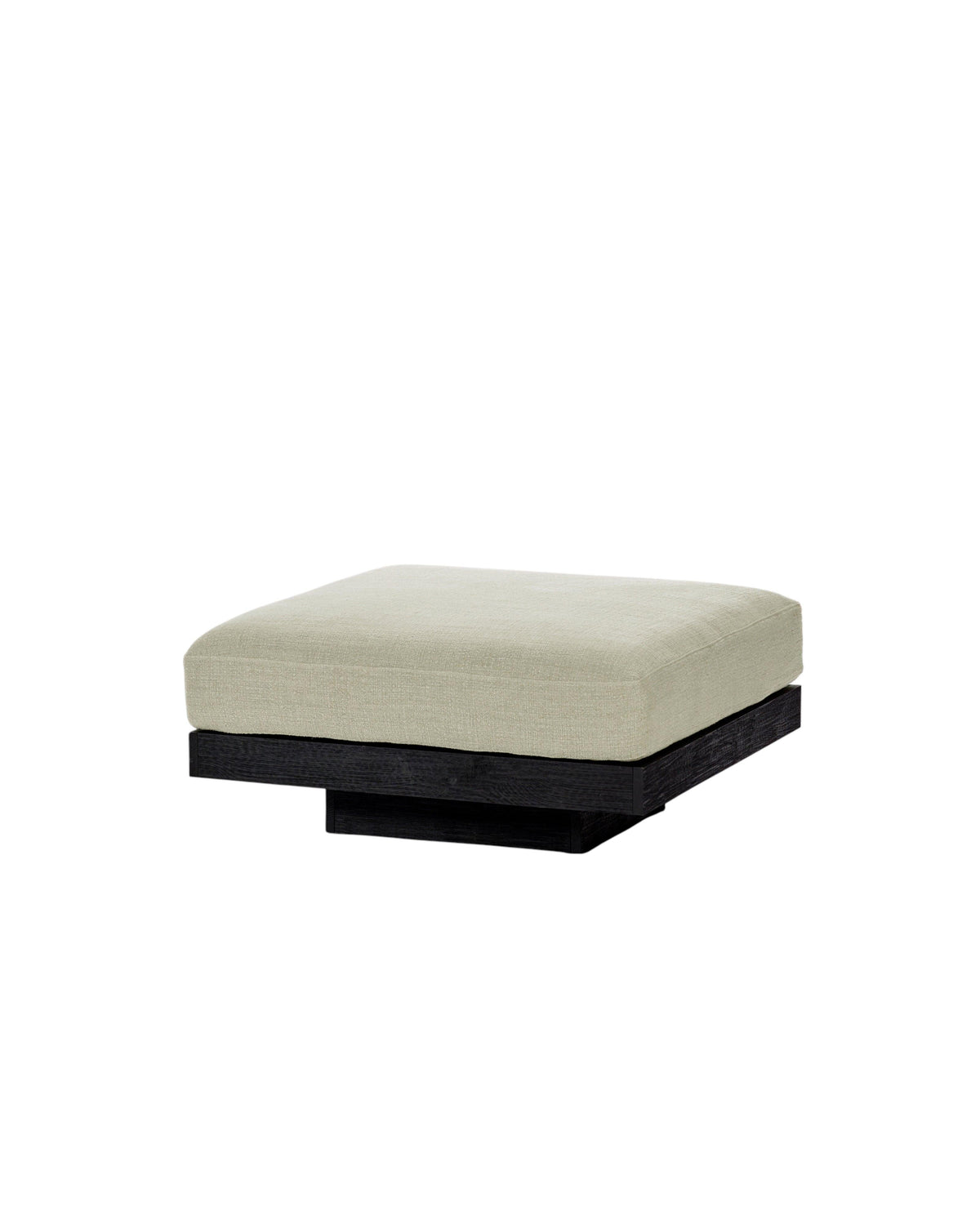 Ottoman incl. Cushion Indoor Sand – Black Rudolph – Serax