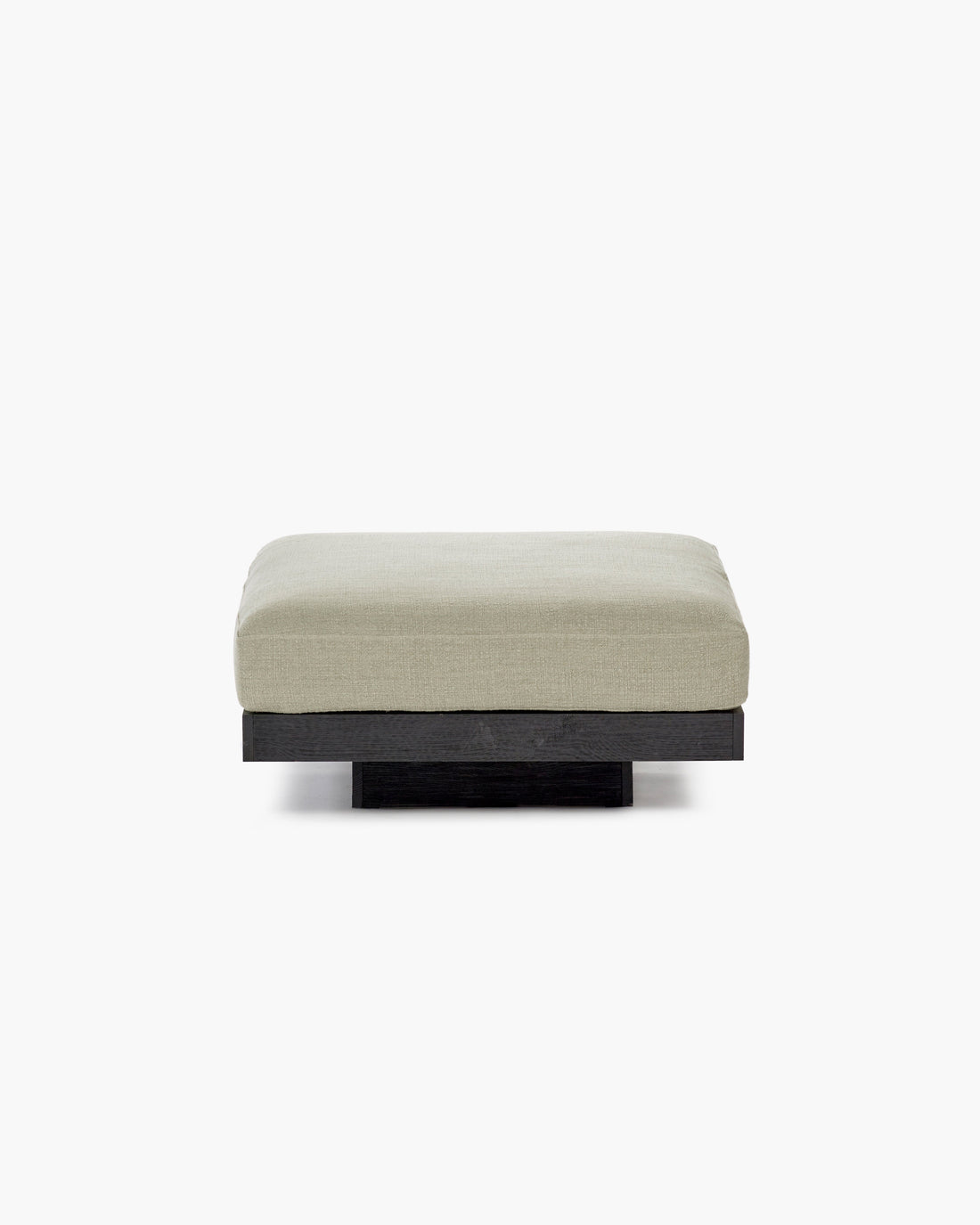 Ottoman incl. Cushion Indoor Sand – Black Rudolph