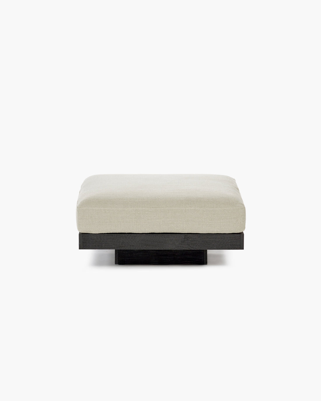 Ottoman incl. Cushion Indoor Beige – Black Rudolph