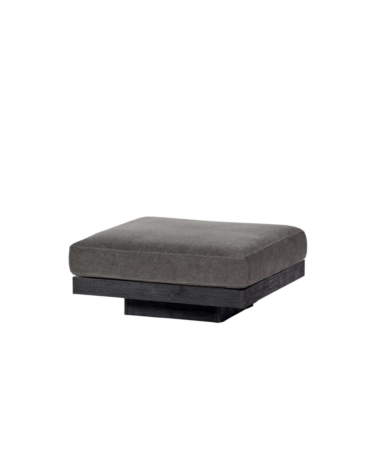 Ottoman incl. Cushion Indoor Smoke – Black Rudolph – Serax