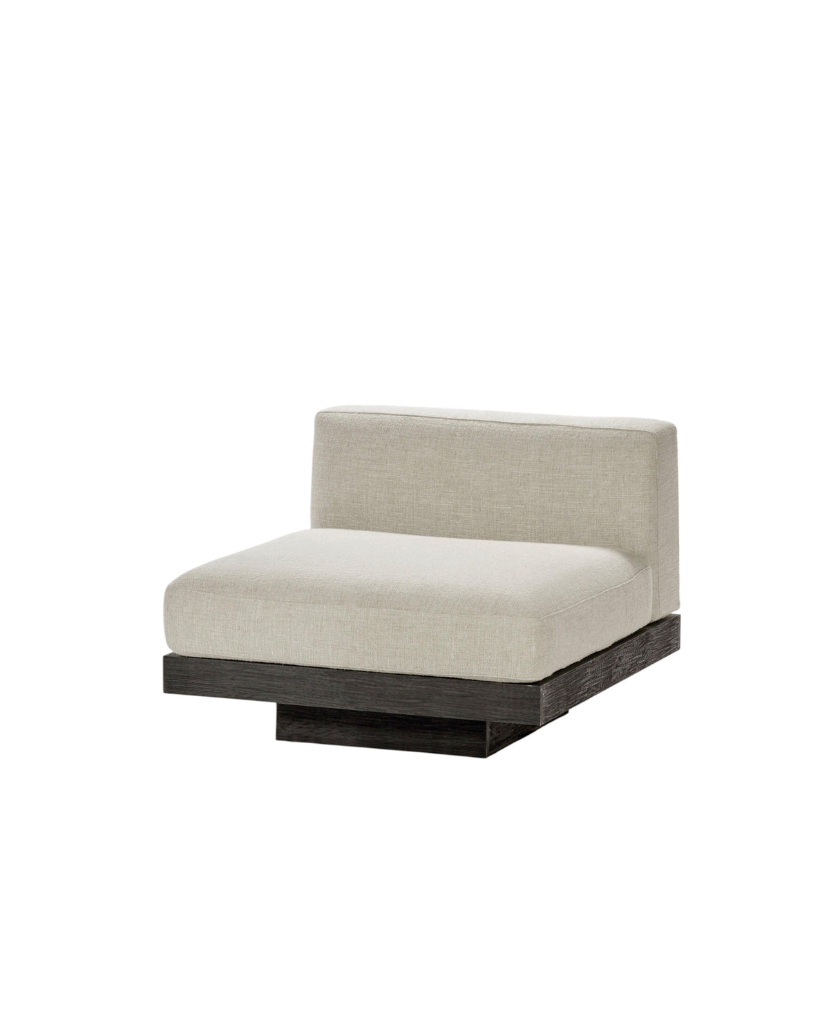Bench One Seater incl. Cushion Indoor Bone – Black Rudolph – Serax