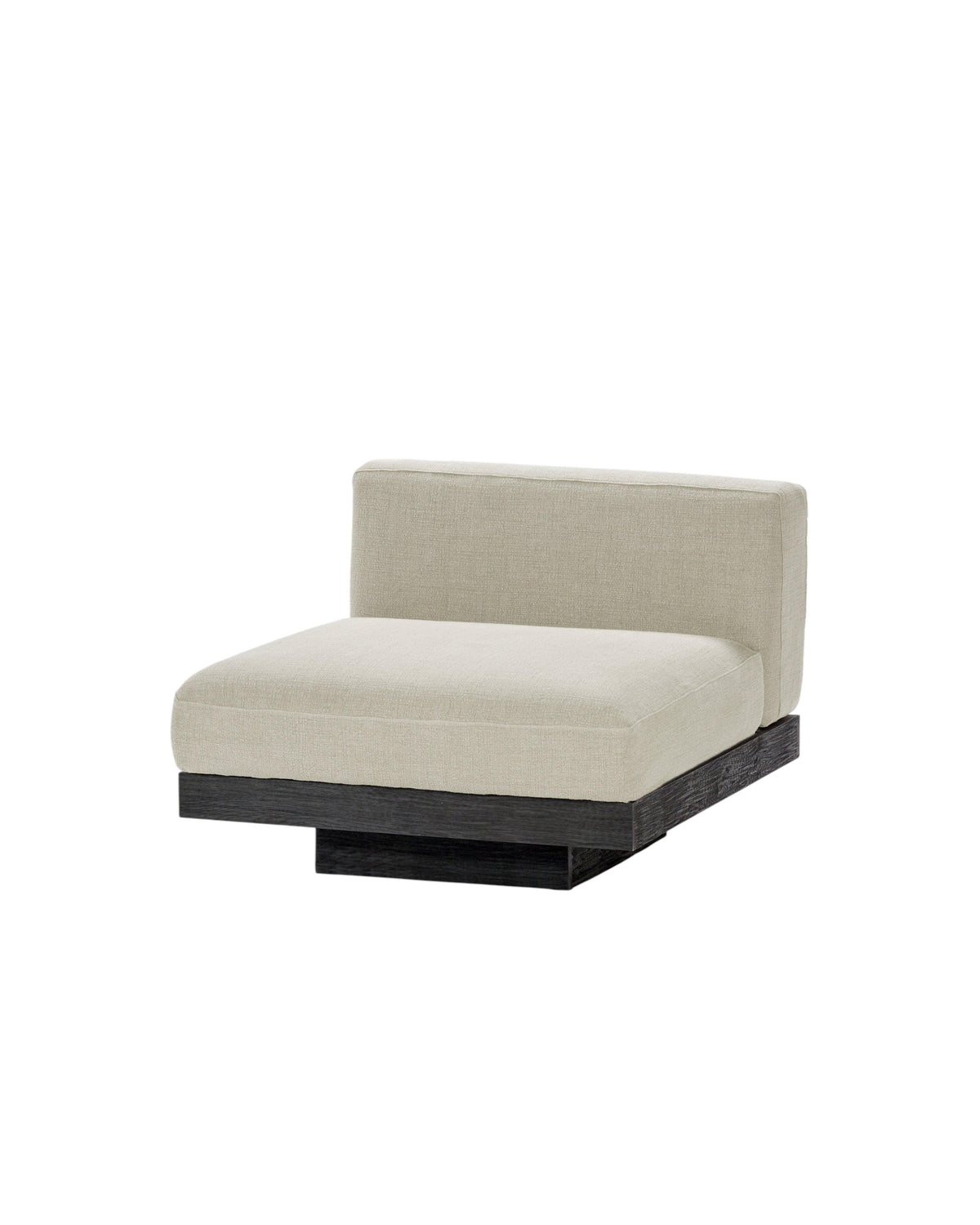 Bench One Seater incl. Cushion Indoor Beige – Black Rudolph – Serax