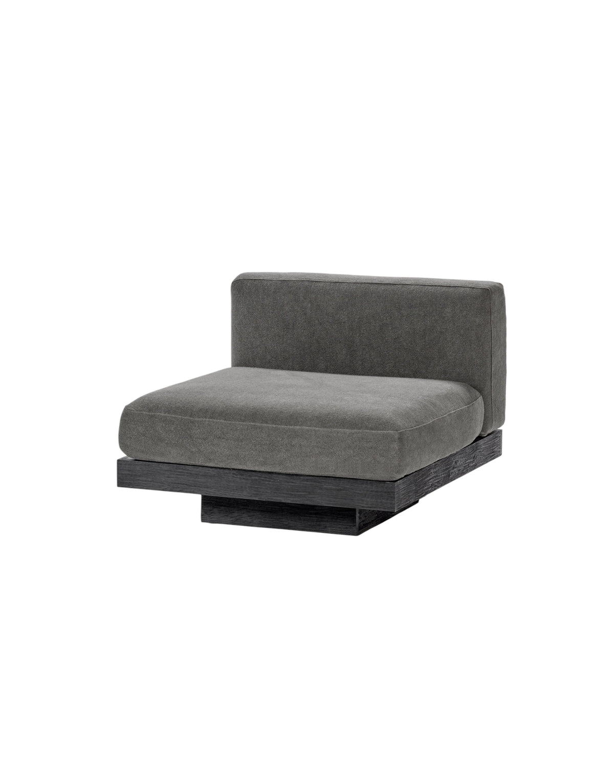 Bench One Seater incl. Cushion Indoor Smoke – Black Rudolph – Serax