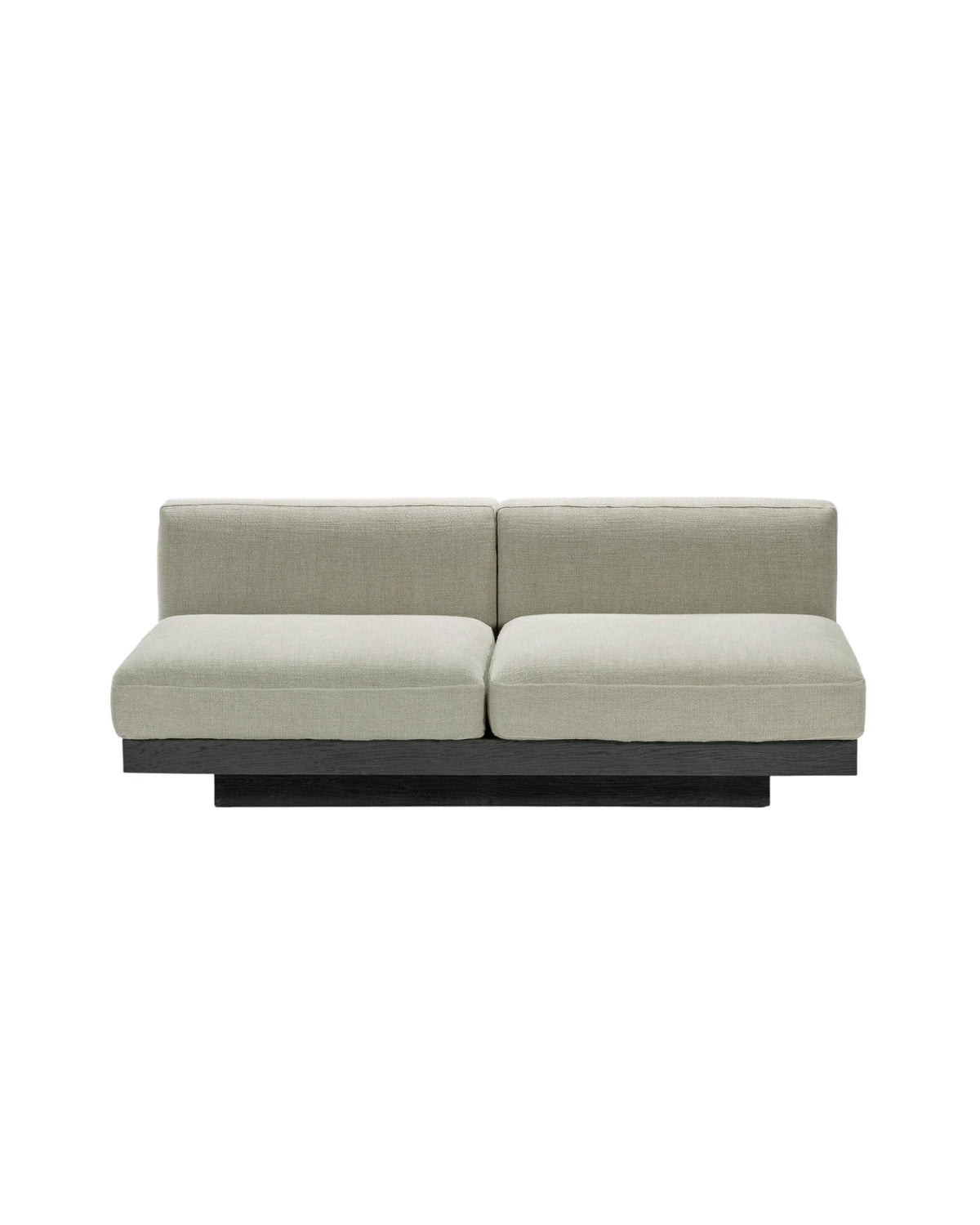 Bench Two Seater incl. Cushion Indoor Sand – Black Rudolph – Serax