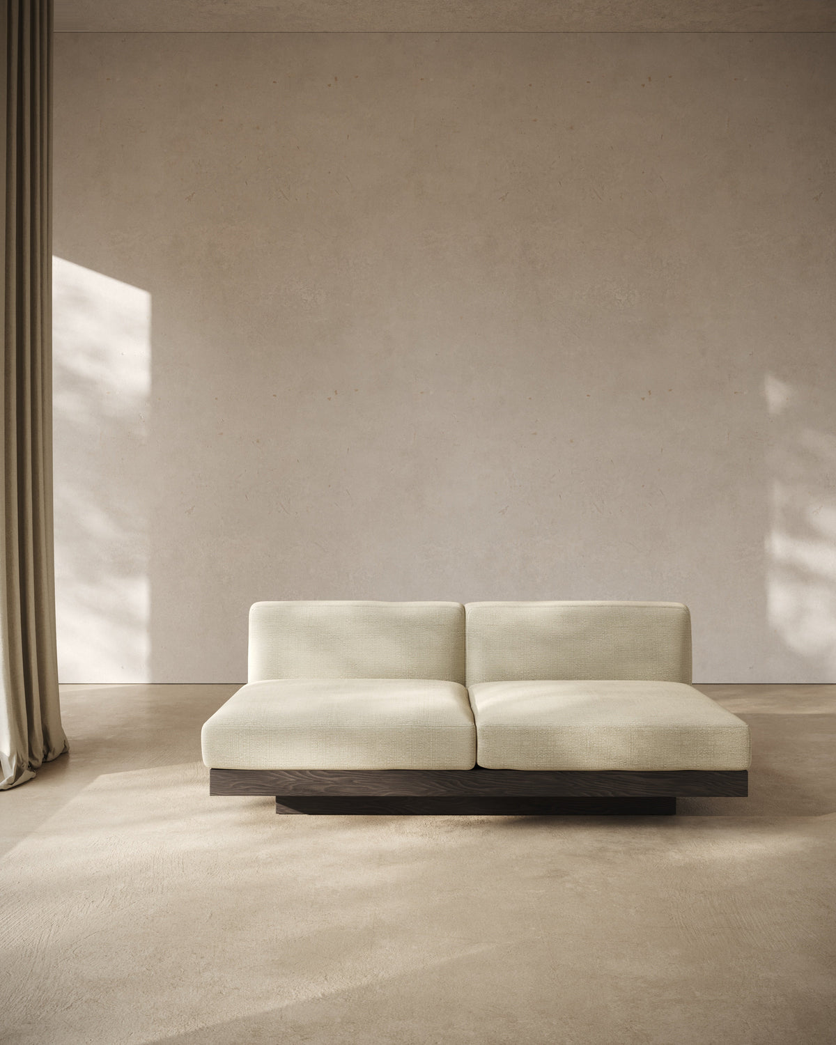 2-Sitzer-Sofa inkl. Kissen für innen Sand – Schwarz Rudolph – Serax – Ansicht 6