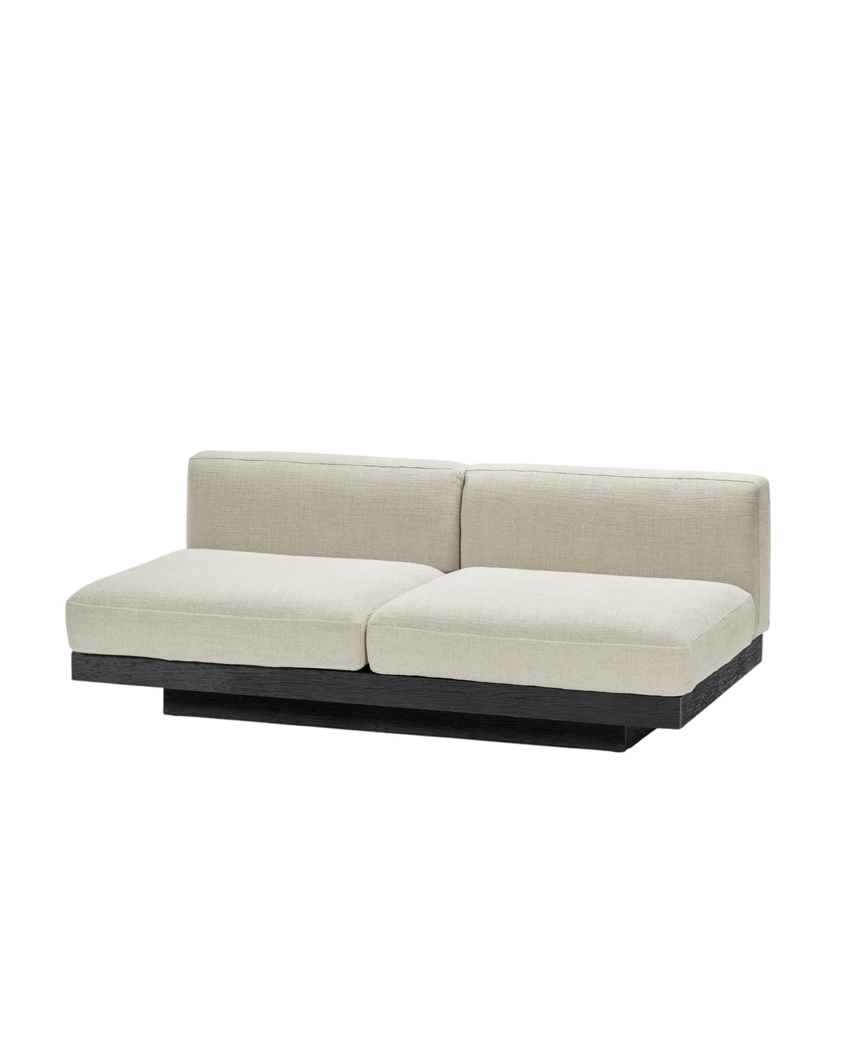 Bench Two Seater incl. Cushion Indoor Beige – Black Rudolph – Serax