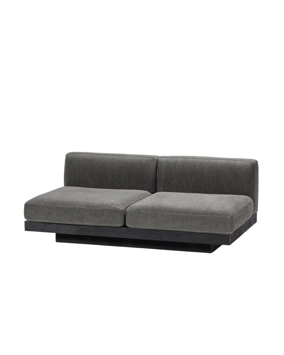 Bench Two Seater incl. Cushion Indoor Smoke – Black Rudolph – Serax