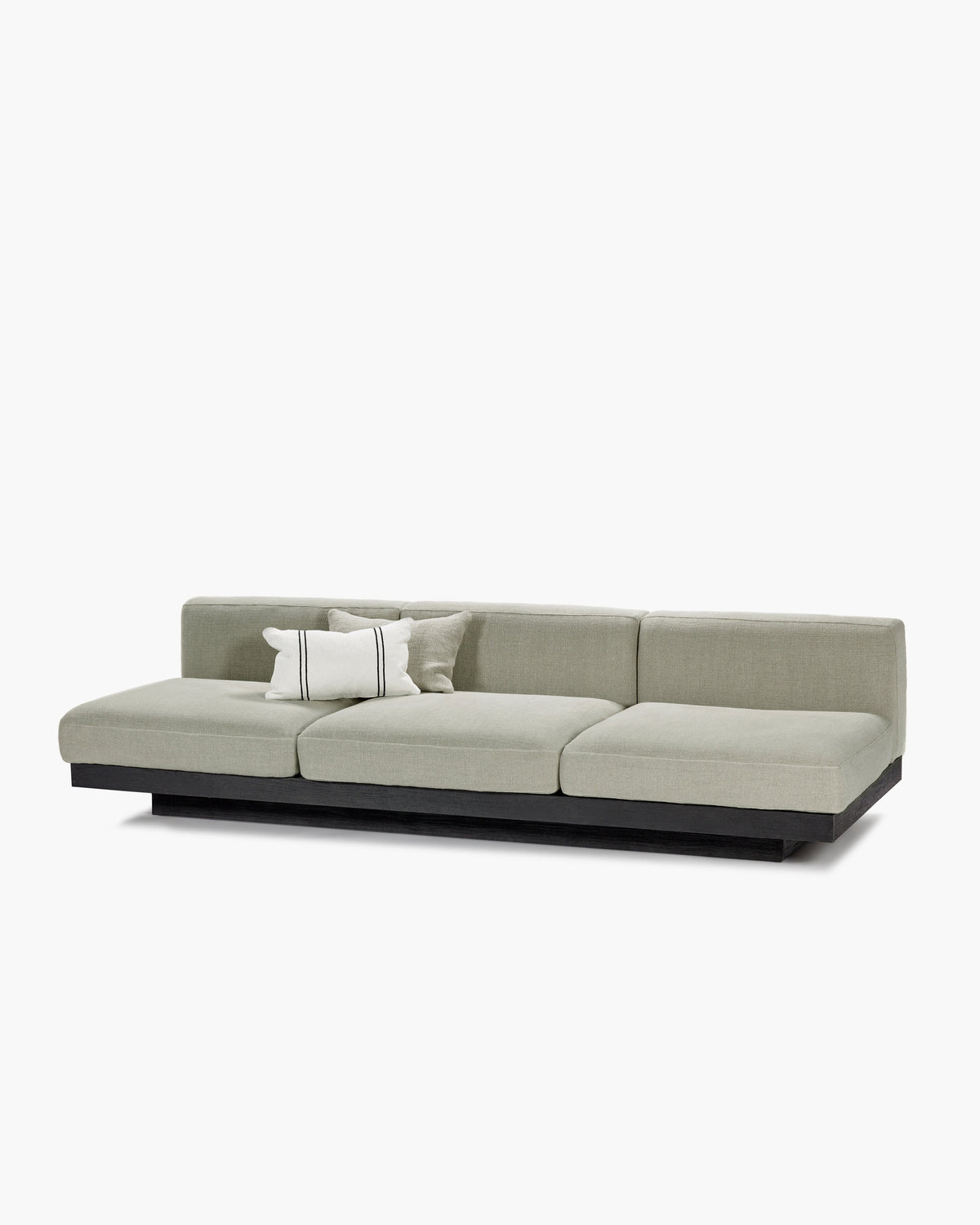Bench Three Seater incl. Cushion Indoor Sand – Black Rudolph – Serax – view 5