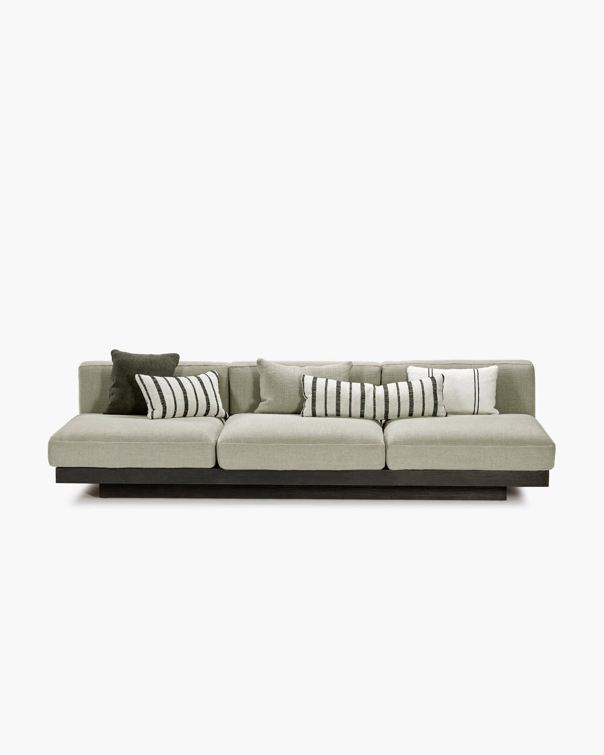 Bench Three Seater incl. Cushion Indoor Sand – Black Rudolph – Serax – view 6