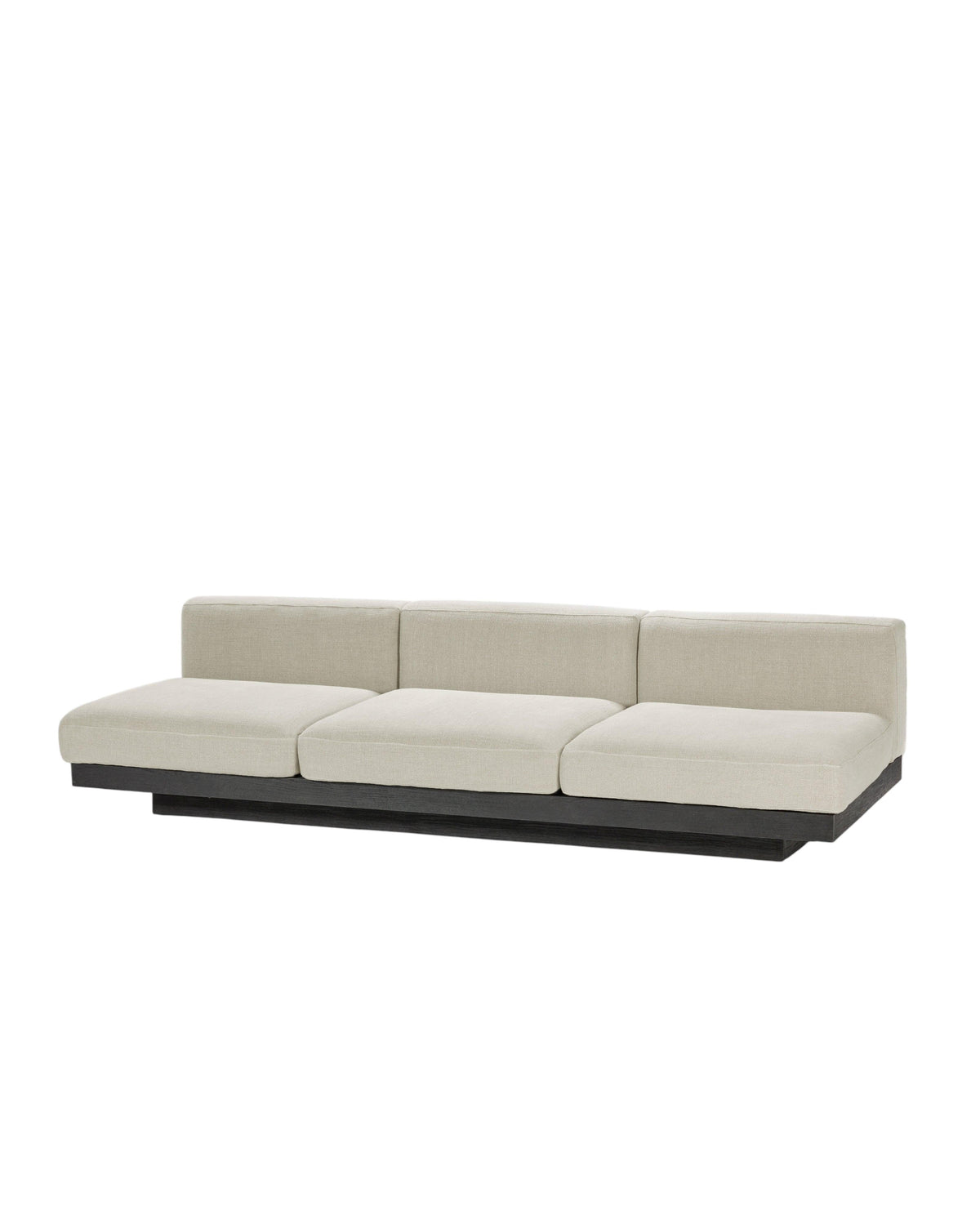 Bench Three Seater incl. Cushion Indoor Beige – Black Rudolph – Serax