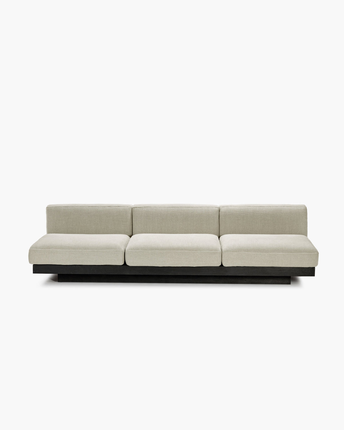 Bench Three Seater incl. Cushion Indoor Beige – Black Rudolph