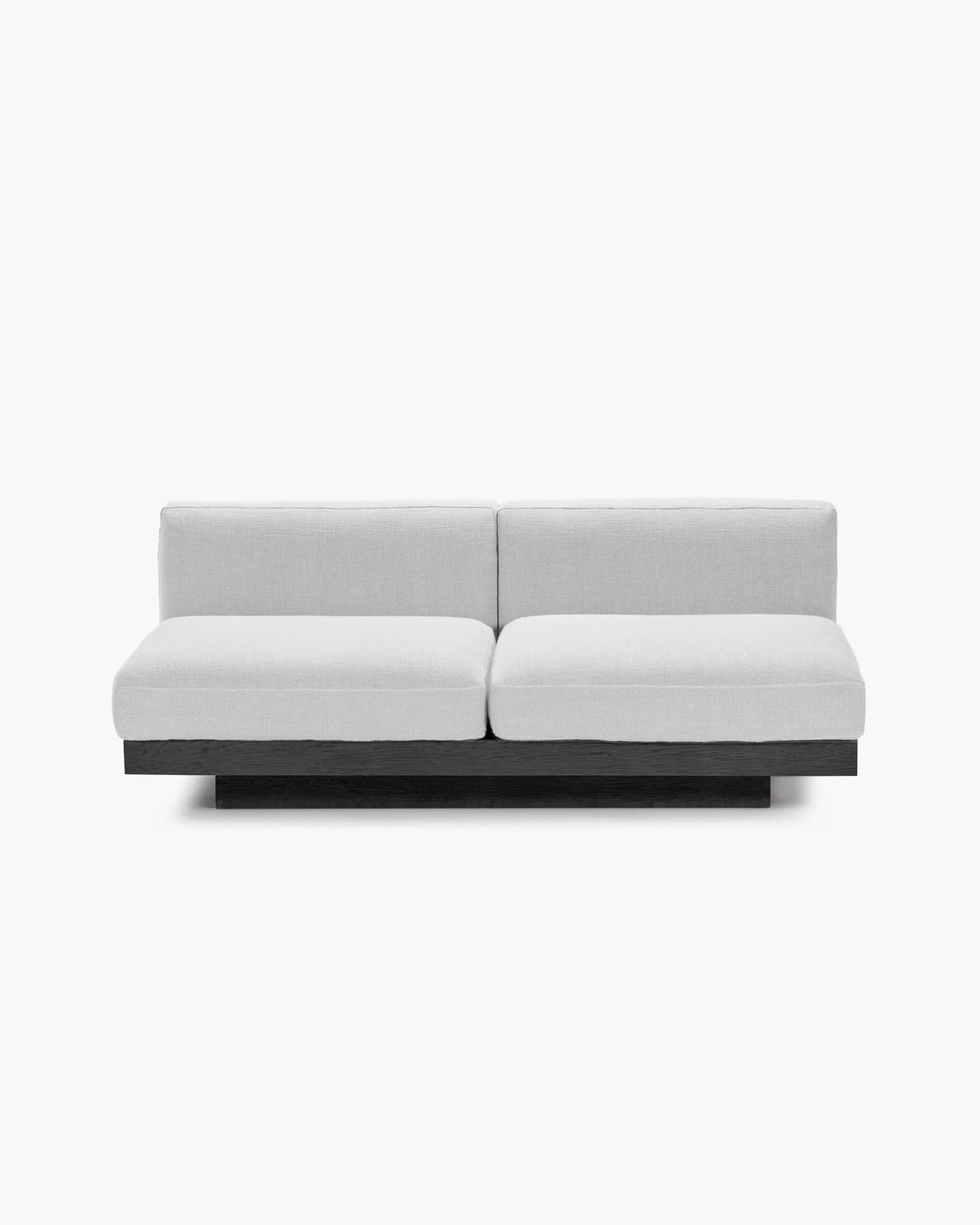 Bench Two Seater incl. Cushion Indoor Off-White – Black Rudolph