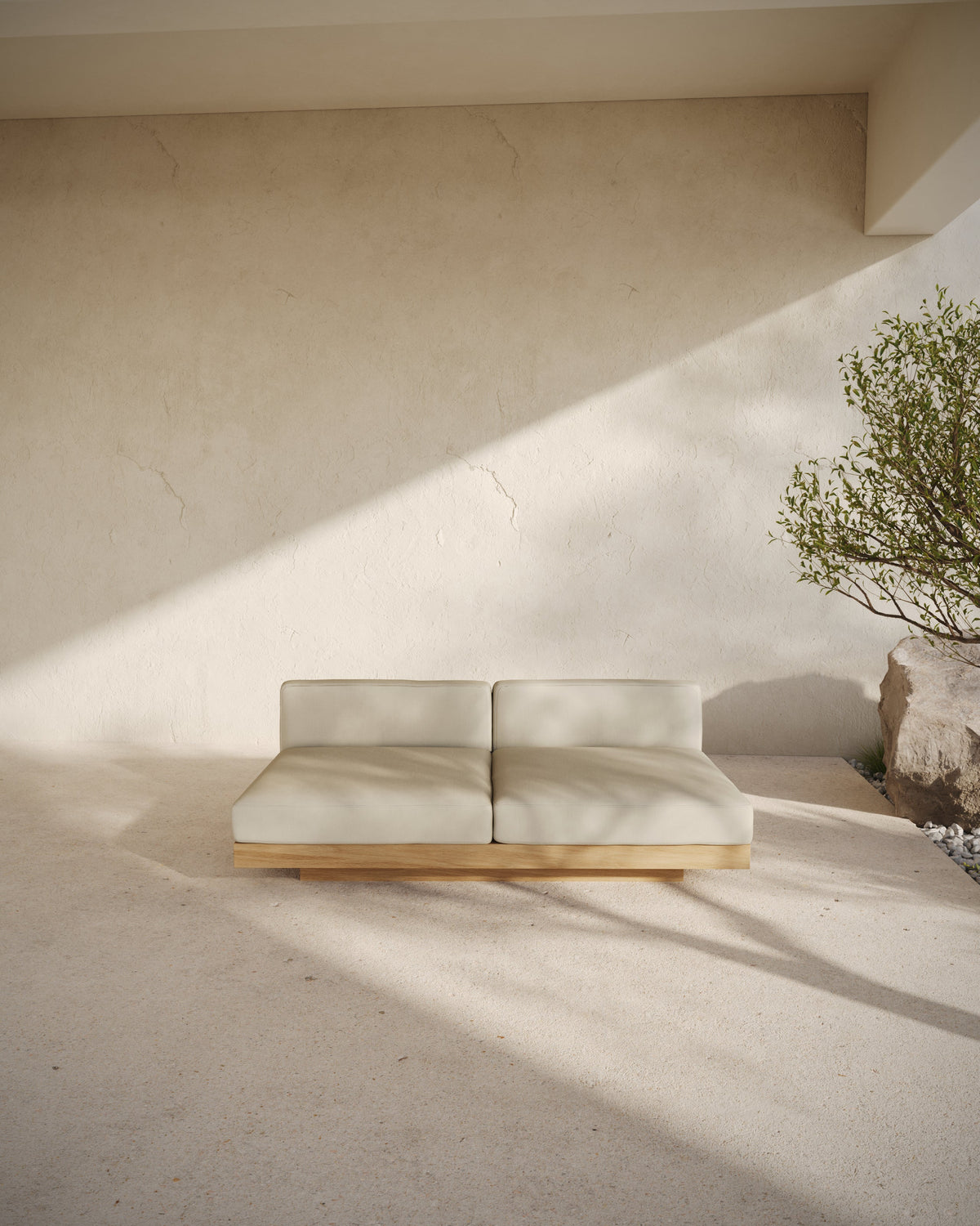 Bench Two Seater incl. Cushion Outdoor Chalk Rudolph – Serax – view 5