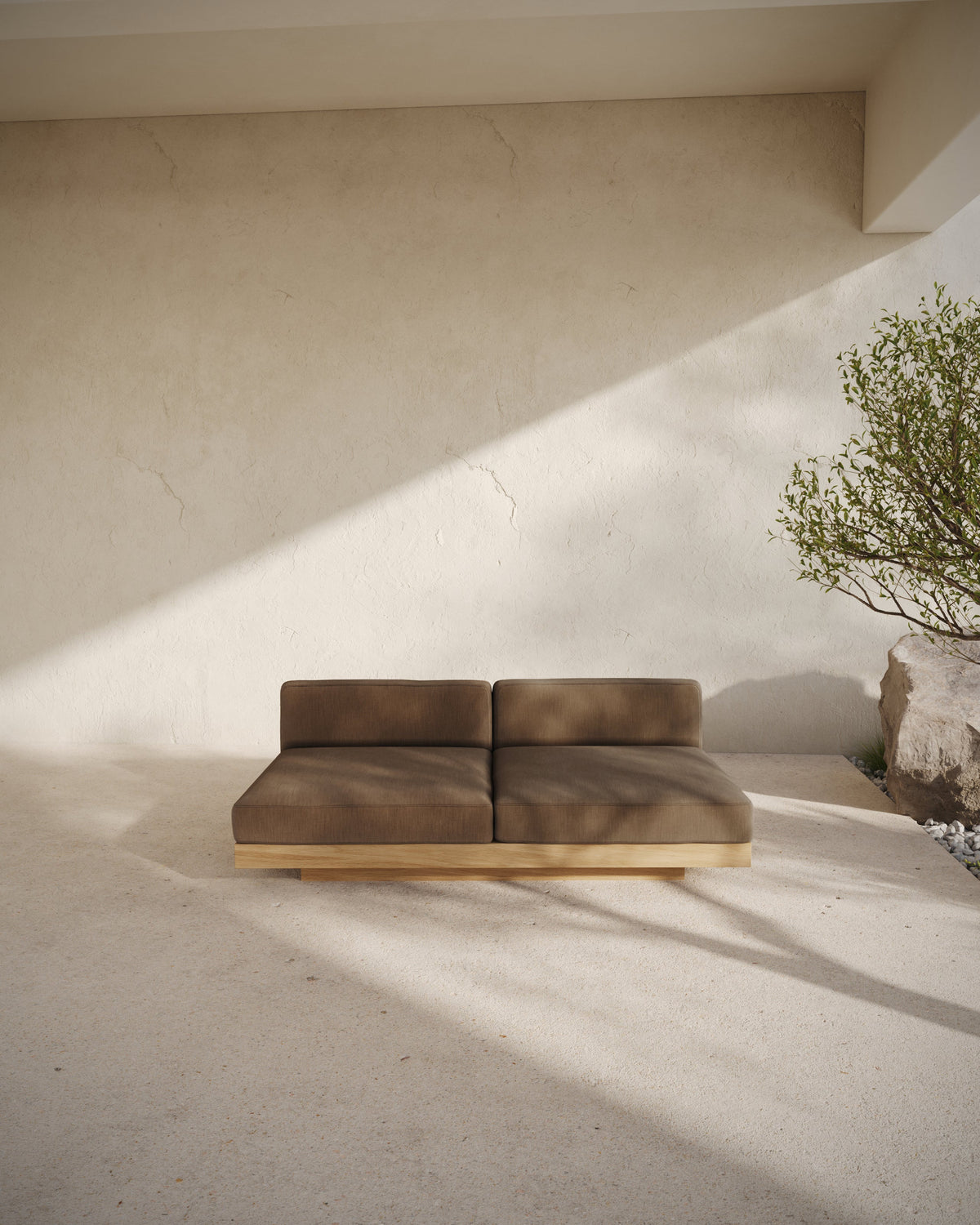 Bench Two Seater incl. Cushion Outdoor Camel Rudolph – Serax – view 6