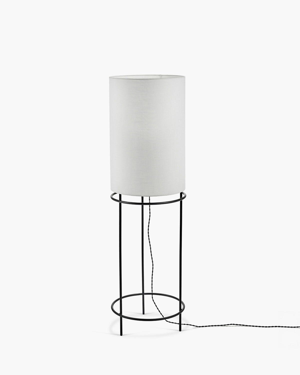 Floor Lamp Cylinder 04 Black – White – Serax – view 3