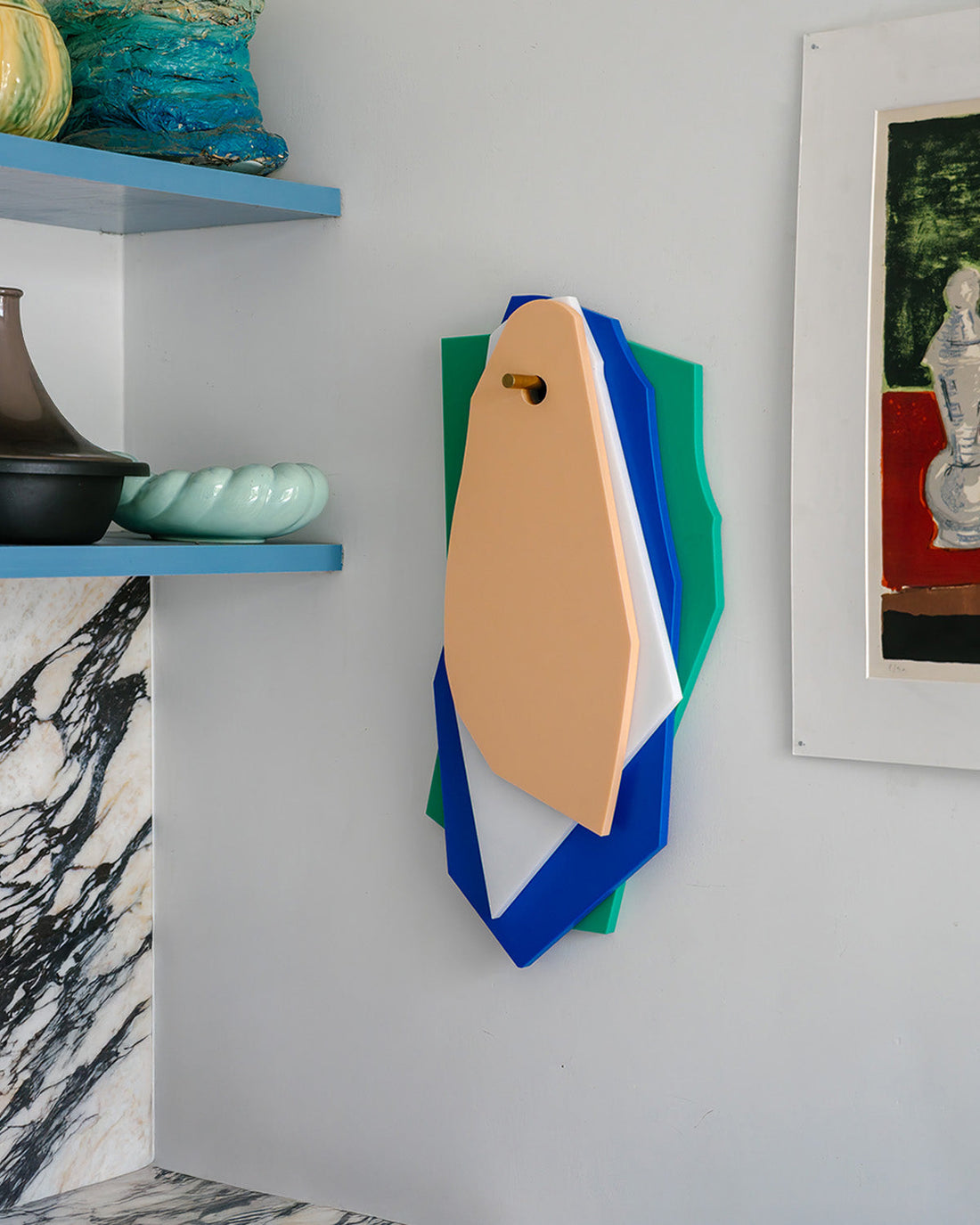Cutting Boards Green Blue White Pink