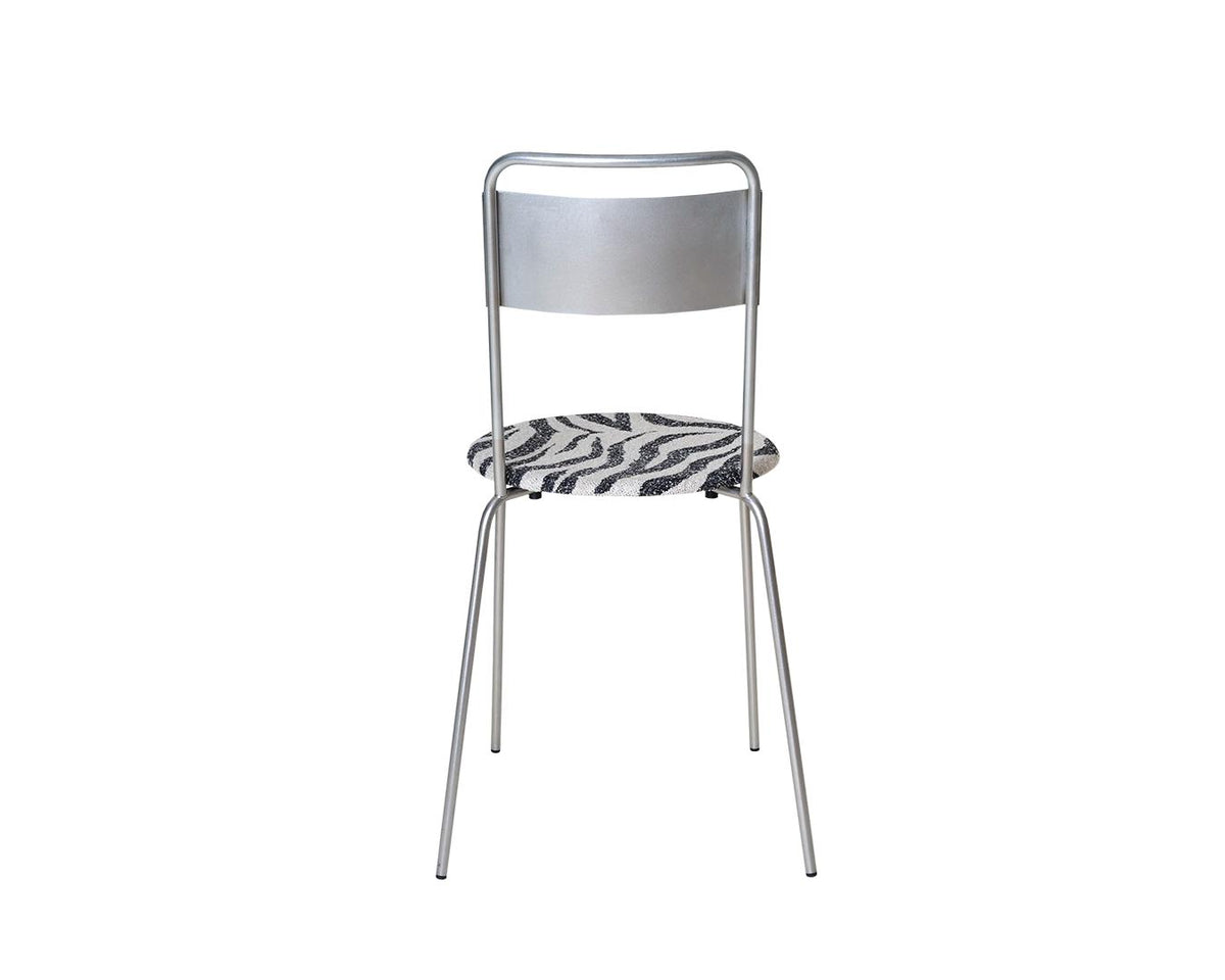 Petit Rond Chair – Stainless Steel / Zebra Fabric – Frama – view 3