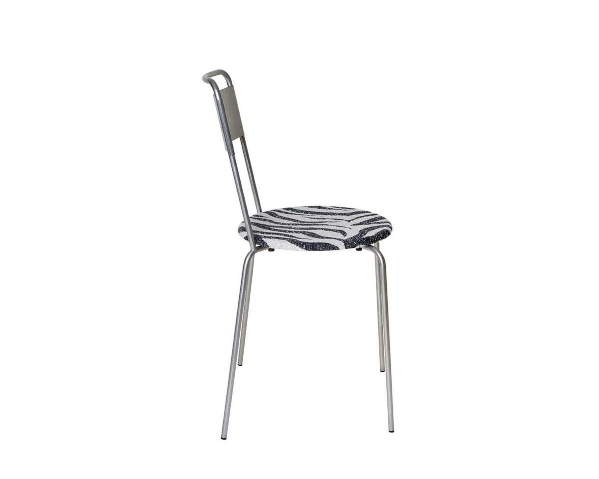 Petit Rond Chair – Stainless Steel / Zebra Fabric – Frama – view 4