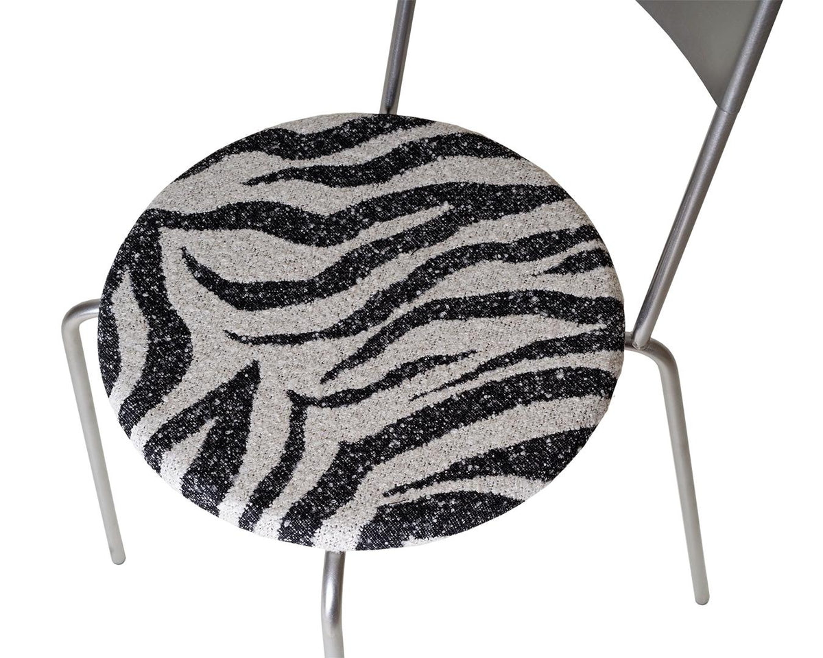 Petit Rond Chair – Stainless Steel / Zebra Fabric – Frama – view 5