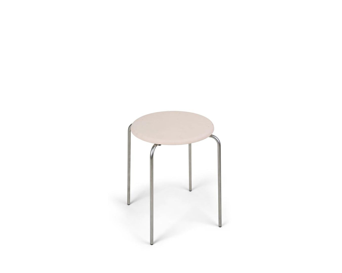 Petit Rond Stool – Stainless Steel / Natural Leather – Frama – view 4