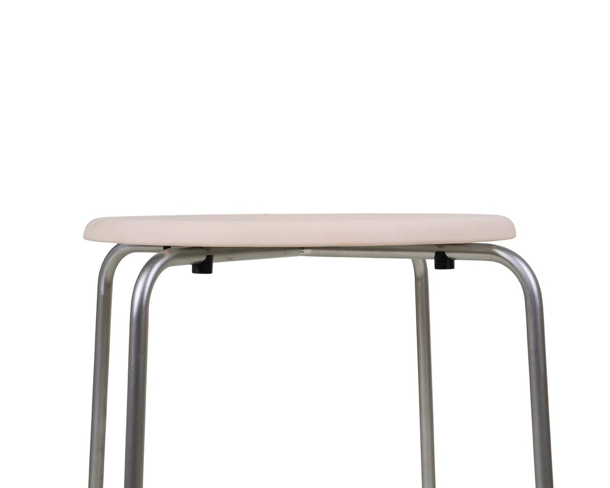 Petit Rond Stool – Stainless Steel / Natural Leather – Frama – view 5