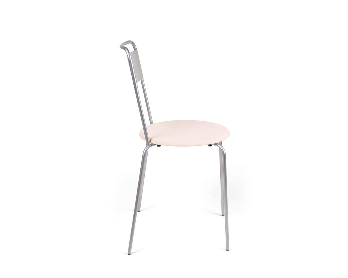 Petit Rond Chair – Stainless Steel / Natural Leather – Frama – view 3