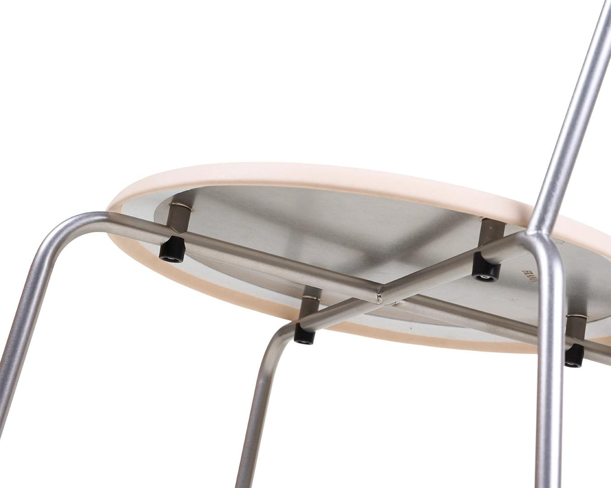 Petit Rond Chair – Stainless Steel / Natural Leather – Frama – view 7