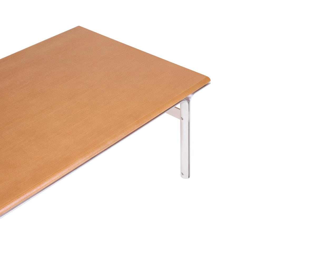 Union Coffee Table – Aluminum / Warm Brown Ash – Frama – view 6