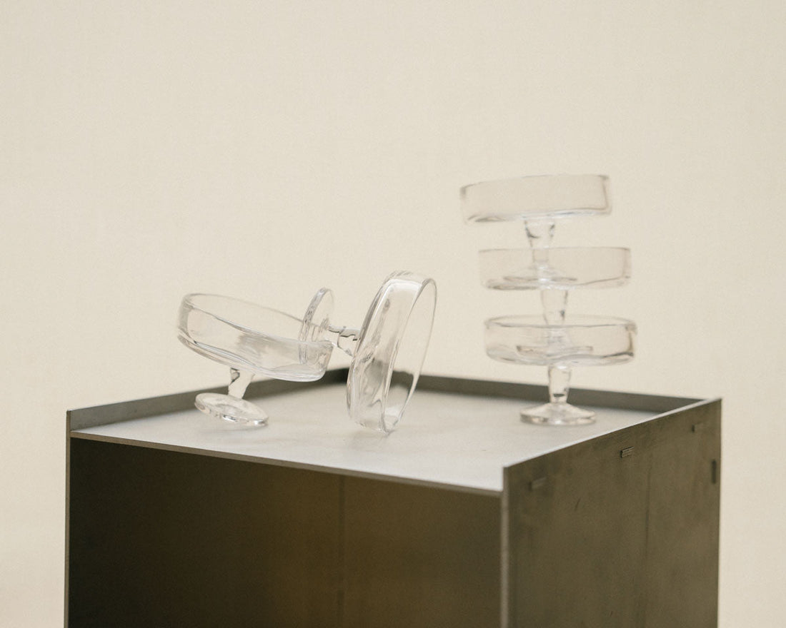 0405 Stem Glass Set of Four – Clear – Wide