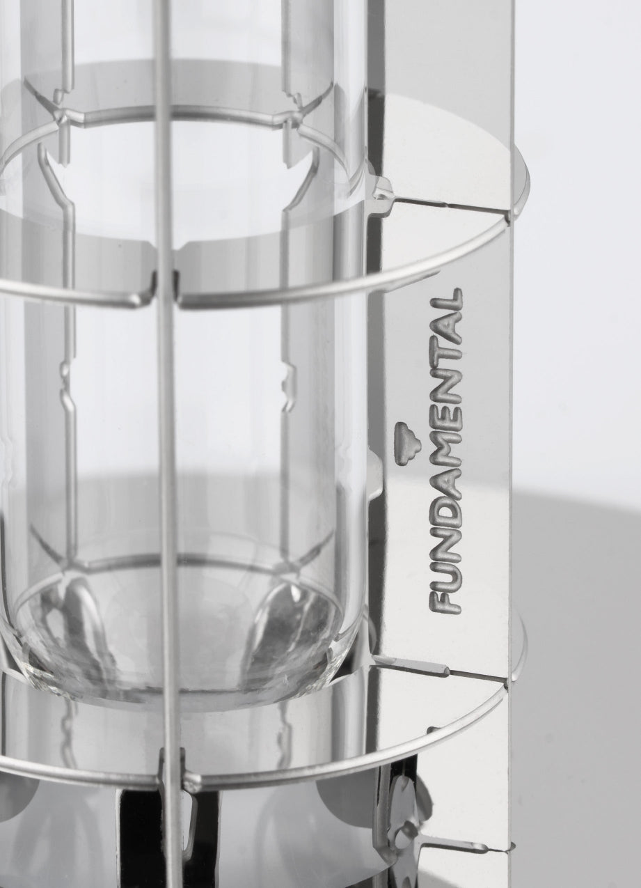 Gravity – Kerzenhalter-Vase – Edelstahl