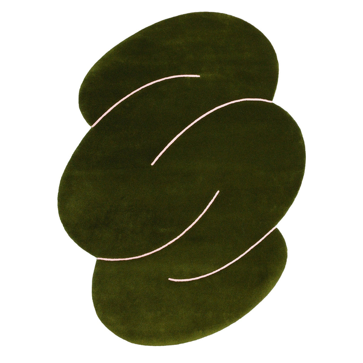 Moss Green Squiggle Rug – Okej