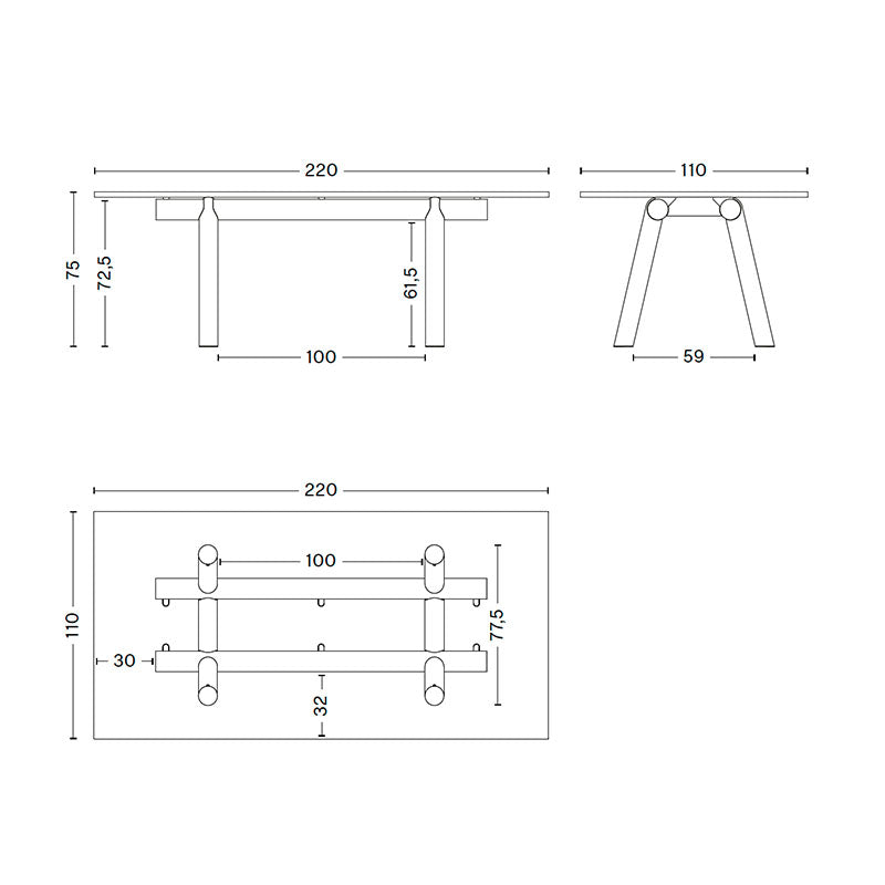 Boa Table Frame – HAY – view 17