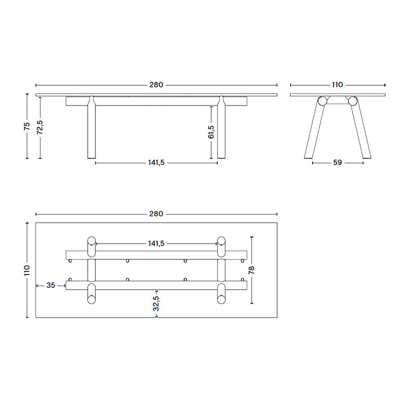Boa Table Frame – HAY – view 18