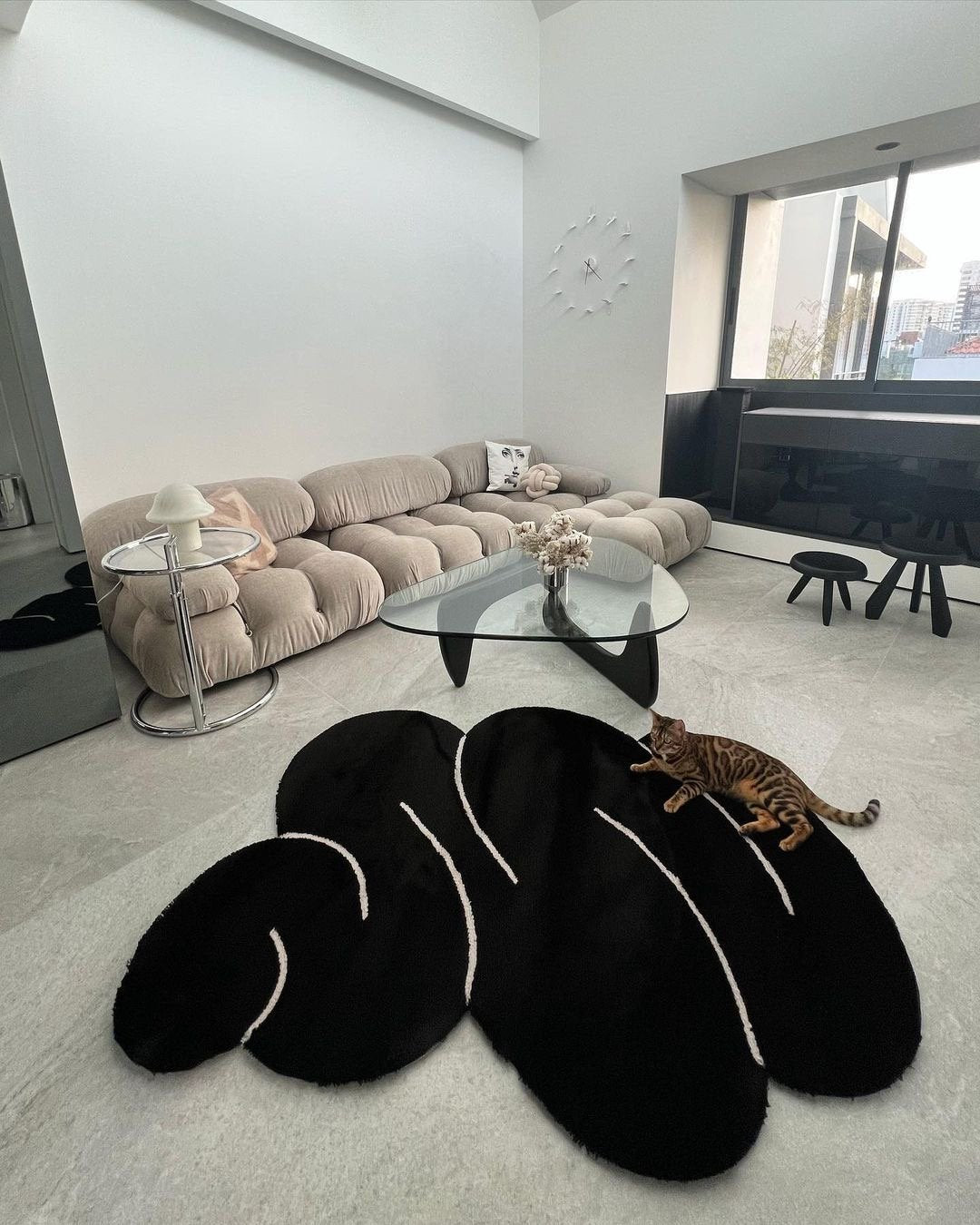Midnight Black Squiggle Rug – Okej – view 4