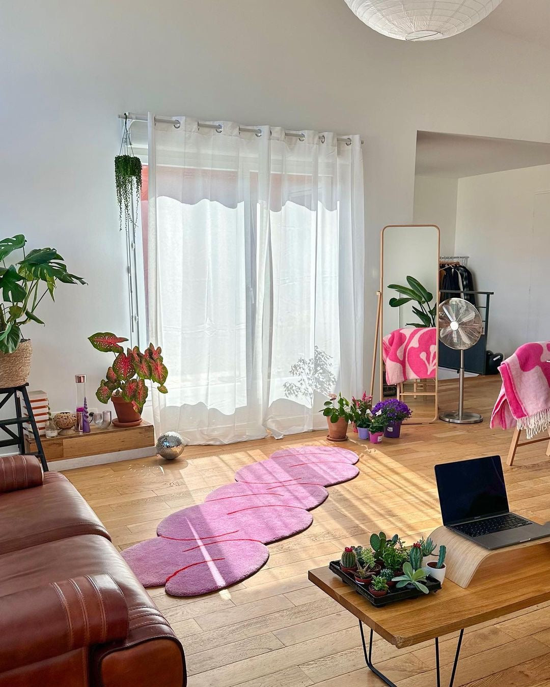 Pink Mélange Squiggle Rug – Okej – view 5