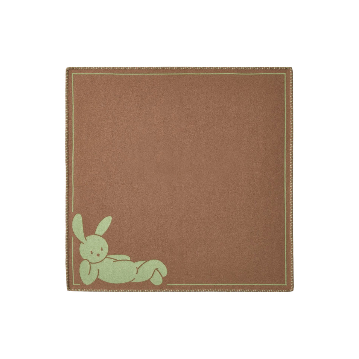 Wool Jacquard Blanket - Bunny, Desert Sand/Jade - Decken - Kvadrat/Raf Simons