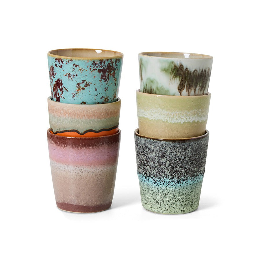 70s Ceramics – Coffee Mugs, Surreal (set of 6) – HKLIVING