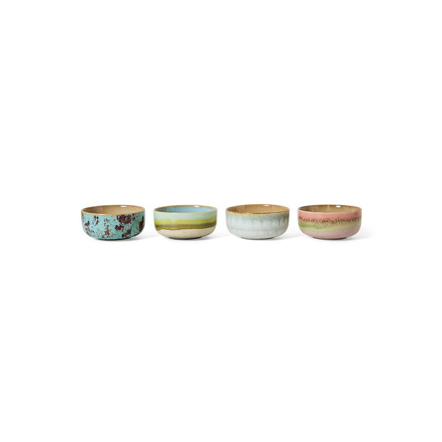 70s Ceramics – Dessertschalen, Impression (4er-Set) – HKLIVING – Ansicht 4