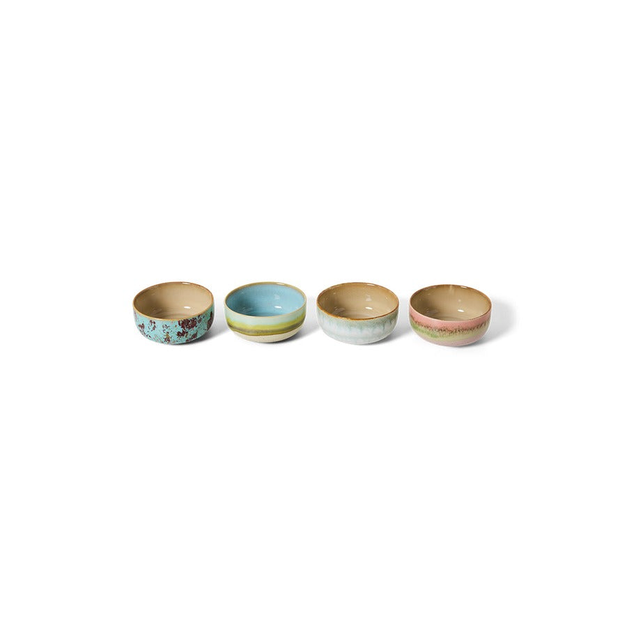 70s Ceramics – Dessertschalen, Impression (4er-Set) – HKLIVING – Ansicht 5