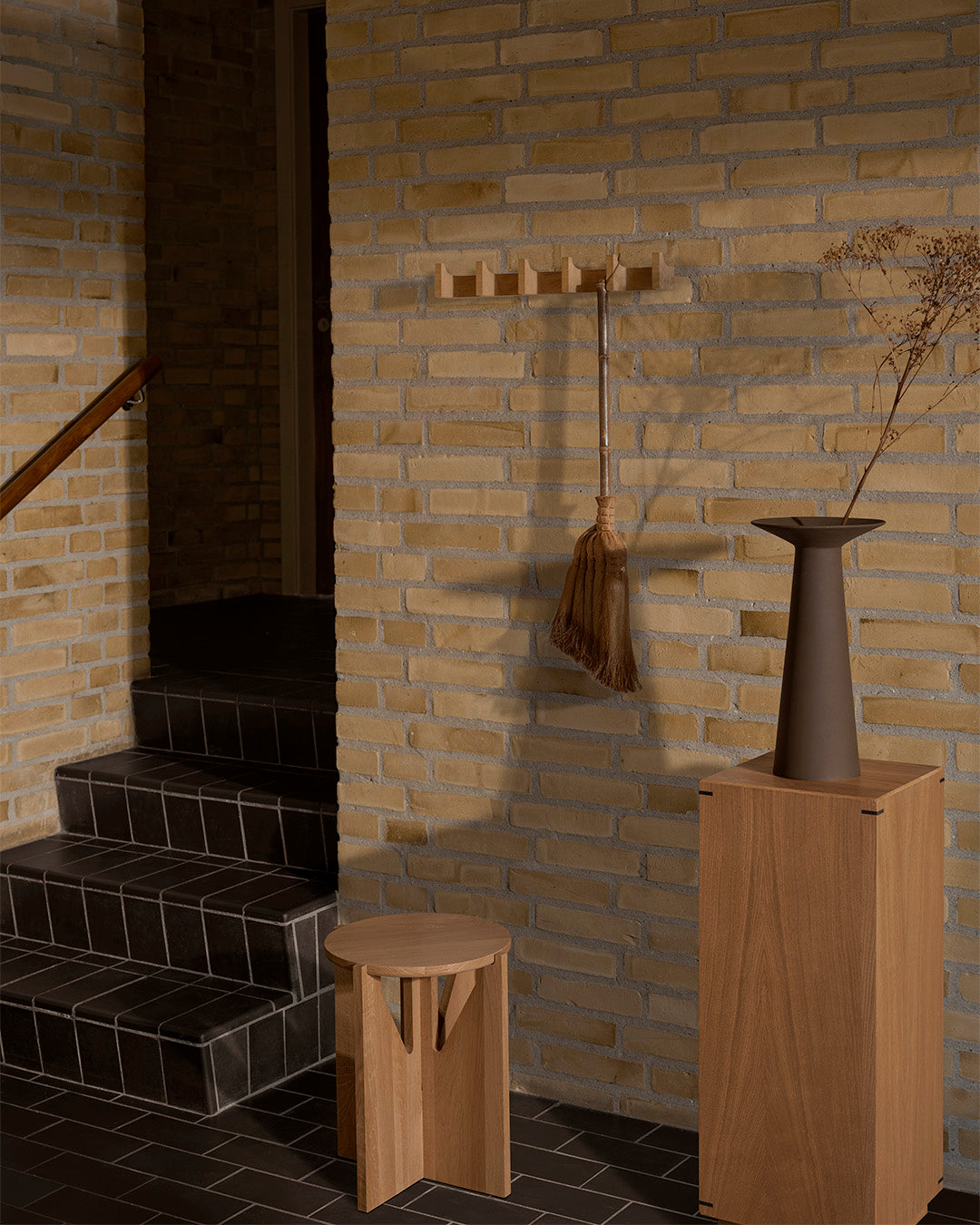 Column Coat Rack L – Warm Oak – Kristina Dam Studio – view 3