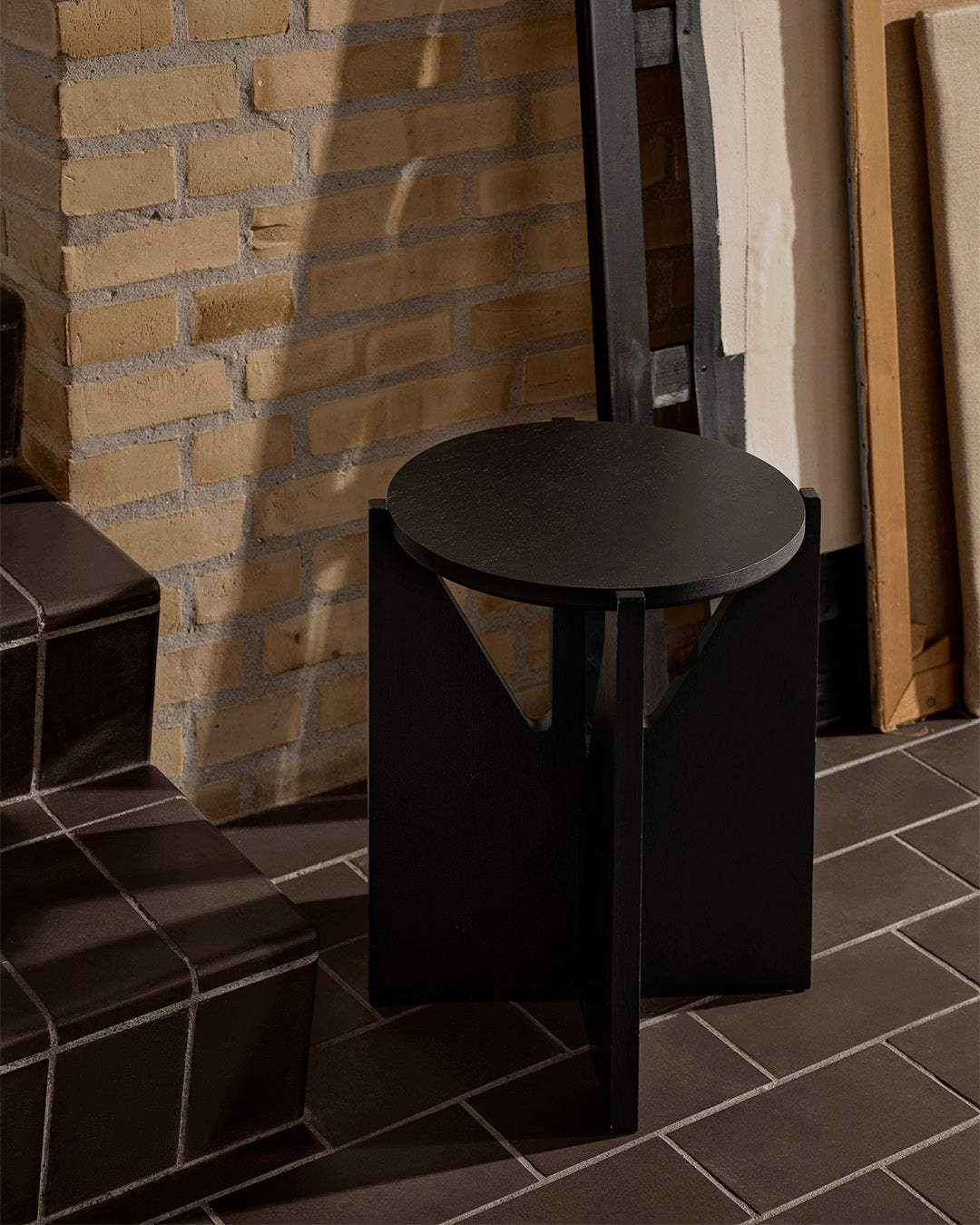 Simple Stool – Black – Kristina Dam Studio – view 3
