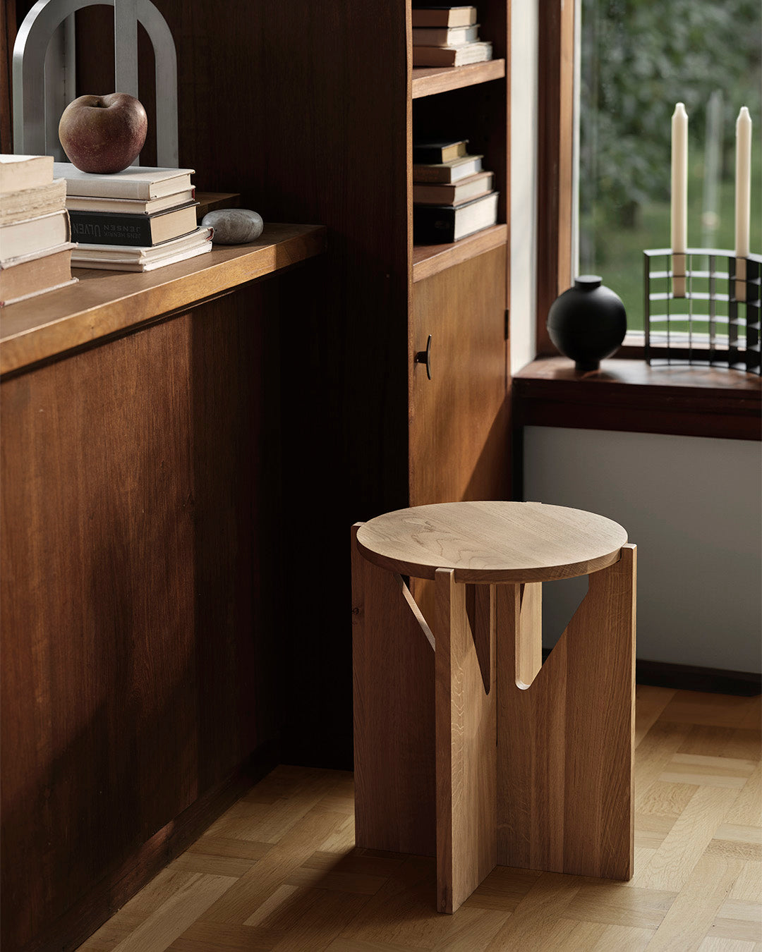 Simple Stool – Warm Oak – Kristina Dam Studio – view 4